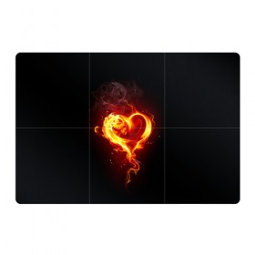 Магнитный плакат 3Х2 с принтом Огненное сердце в Екатеринбурге, Полимерный материал с магнитным слоем | 6 деталей размером 9*9 см | Тематика изображения на принте: 14 февраля | heart | в подарок | горящее | день святого валентина | для влюбленных | для подарка | огненный | огонь | сердце