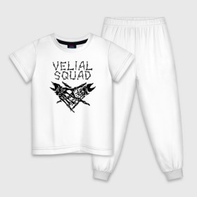 Детская пижама хлопок с принтом VELIAL SQUAD в Екатеринбурге, 100% хлопок |  брюки и футболка прямого кроя, без карманов, на брюках мягкая резинка на поясе и по низу штанин
 | velial squad | велиал сквад