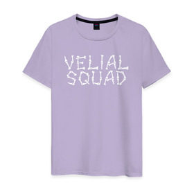 Мужская футболка хлопок с принтом VELIAL SQUAD в Екатеринбурге, 100% хлопок | прямой крой, круглый вырез горловины, длина до линии бедер, слегка спущенное плечо. | Тематика изображения на принте: velial squad | велиал сквад