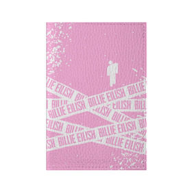 Обложка для паспорта матовая кожа с принтом BILLIE EILISH в Екатеринбурге, натуральная матовая кожа | размер 19,3 х 13,7 см; прозрачные пластиковые крепления | be | billie | billie eilish | blohsh | ghoul | билли | билли айлиш