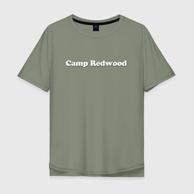 Мужская футболка хлопок Oversize с принтом Camp Redwood в Екатеринбурге, 100% хлопок | свободный крой, круглый ворот, “спинка” длиннее передней части | 1984 | ahs | american horror story | американская история ужасов | сериалы | триллер | ужасы | хорор