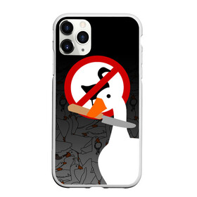 Чехол для iPhone 11 Pro Max матовый с принтом Untitled Goose Game в Екатеринбурге, Силикон |  | Тематика изображения на принте: goose | goose game | honk | untitled goose game | гусь | гусь игра | злой гусь | игра про гуся | кря | отвратительный гусь
