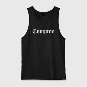 Мужская майка хлопок с принтом COMPTON | КОМПТОН в Екатеринбурге, 100% хлопок |  | compton | dj yella | dr. dre | eazy e | ice cube | mc ren | n.w.a | nwa | straight outta compton | west side | западная сторона | комптон