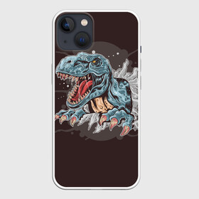 Чехол для iPhone 13 с принтом T Rex в Екатеринбурге,  |  | art | dino | dinos | dinosaur | raptor | style | trex | velociraptor | арт | динозавр | мир юрского периода | ти рекс | ящер