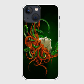 Чехол для iPhone 13 mini с принтом Медуза в Екатеринбурге,  |  | art | medusa | глаза | горгона | девушка | змеи | медуза