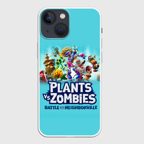 Чехол для iPhone 13 mini с принтом Plants vs. Zombies в Екатеринбурге,  |  | Тематика изображения на принте: battle | game | plants vs zombies | plants vs zombies battle for neighborville | zombie | битва | битва за нейборвиль | зомби | игра | надпись | растения | растения против зомби