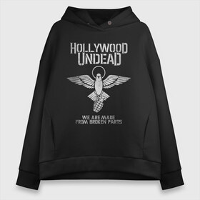 Женское худи Oversize хлопок с принтом Hollywood Undead в Екатеринбурге, френч-терри — 70% хлопок, 30% полиэстер. Мягкий теплый начес внутри —100% хлопок | боковые карманы, эластичные манжеты и нижняя кромка, капюшон на магнитной кнопке | charlie scene | danny | funny man | hollywood undead | hu | j dog | johnny 3 tears | голливудская нежить | голубь | голубь с гранатой | граната | ню метал | рэп метал | рэп рок