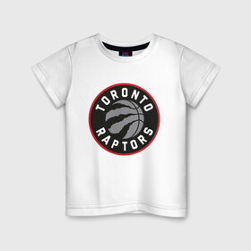 Детская футболка хлопок с принтом Toronto Raptors Logo в Екатеринбурге, 100% хлопок | круглый вырез горловины, полуприлегающий силуэт, длина до линии бедер | nba | raptors | toronto | toronto raptors | баскетбол | нба | рапторс | рэпторс | спорт | торонто | торонто рапторс | торонто рэпторс