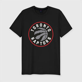 Мужская футболка премиум с принтом Toronto Raptors Logo в Екатеринбурге, 92% хлопок, 8% лайкра | приталенный силуэт, круглый вырез ворота, длина до линии бедра, короткий рукав | nba | raptors | toronto | toronto raptors | баскетбол | нба | рапторс | рэпторс | спорт | торонто | торонто рапторс | торонто рэпторс