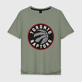Мужская футболка хлопок Oversize с принтом Toronto Raptors Logo в Екатеринбурге, 100% хлопок | свободный крой, круглый ворот, “спинка” длиннее передней части | Тематика изображения на принте: nba | raptors | toronto | toronto raptors | баскетбол | нба | рапторс | рэпторс | спорт | торонто | торонто рапторс | торонто рэпторс