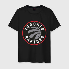 Мужская футболка хлопок с принтом Toronto Raptors Logo в Екатеринбурге, 100% хлопок | прямой крой, круглый вырез горловины, длина до линии бедер, слегка спущенное плечо. | nba | raptors | toronto | toronto raptors | баскетбол | нба | рапторс | рэпторс | спорт | торонто | торонто рапторс | торонто рэпторс