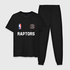 Мужская пижама хлопок с принтом Toronto Raptors NBA в Екатеринбурге, 100% хлопок | брюки и футболка прямого кроя, без карманов, на брюках мягкая резинка на поясе и по низу штанин
 | nba | raptors | toronto | toronto raptors | баскетбол | нба | рапторс | рэпторс | спорт | торонто | торонто рапторс | торонто рэпторс