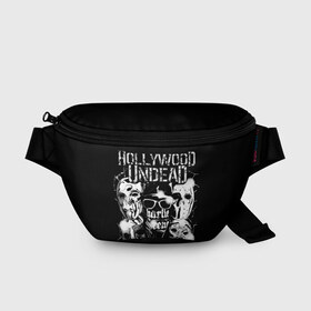 Поясная сумка 3D с принтом Hollywood Undead в Екатеринбурге, 100% полиэстер | плотная ткань, ремень с регулируемой длиной, внутри несколько карманов для мелочей, основное отделение и карман с обратной стороны сумки застегиваются на молнию | charlie scene | danny | funny man | hollywood undead | hu | j dog | johnny 3 tears | голливудская нежить | голубь | голубь с гранатой | граната | ню метал | рэп метал | рэп рок