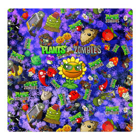 Магнитный плакат 3Х3 с принтом Plants vs Zombies в Екатеринбурге, Полимерный материал с магнитным слоем | 9 деталей размером 9*9 см | Тематика изображения на принте: plant | zombies | зомби | растения | растения против зомби