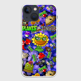 Чехол для iPhone 13 mini с принтом Plants vs Zombies в Екатеринбурге,  |  | plant | zombies | зомби | растения | растения против зомби