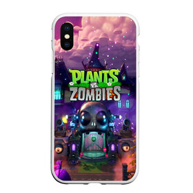 Чехол для iPhone XS Max матовый с принтом PLANTS VS ZOMBIES в Екатеринбурге, Силикон | Область печати: задняя сторона чехла, без боковых панелей | garden warfare | pl | plants | plants vs. zombies | plants vs. zombies: garden warfare | popcap | zombies | кактус | картошка | подсолнух | растения против зомби | сад