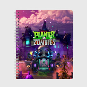 Тетрадь с принтом PLANTS VS ZOMBIES в Екатеринбурге, 100% бумага | 48 листов, плотность листов — 60 г/м2, плотность картонной обложки — 250 г/м2. Листы скреплены сбоку удобной пружинной спиралью. Уголки страниц и обложки скругленные. Цвет линий — светло-серый
 | garden warfare | pl | plants | plants vs. zombies | plants vs. zombies: garden warfare | popcap | zombies | кактус | картошка | подсолнух | растения против зомби | сад