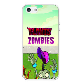 Чехол для iPhone 5/5S матовый с принтом PLANTS VS ZOMBIES в Екатеринбурге, Силикон | Область печати: задняя сторона чехла, без боковых панелей | garden warfare | pl | plants | plants vs. zombies | plants vs. zombies: garden warfare | popcap | zombies | кактус | картошка | подсолнух | растения против зомби | сад