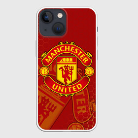 Чехол для iPhone 13 mini с принтом МАНЧЕСТЕР ЮНАЙТЕД | FCMU | MANCHESTER UNITED в Екатеринбурге,  |  | fc | fcmu | football | football club | manchester united | red devils | sport | красные дьяволы | манчестер юнайтед | спорт | фк | фкмю | футбол | футбольный клуб