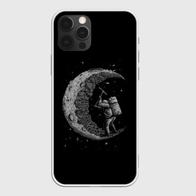 Чехол для iPhone 12 Pro Max с принтом Лунокоп в Екатеринбурге, Силикон |  | cat | galaxy | moon | nasa | space | вселенная | галактика | звезды | космонавт | космос | луна | наса | скафандр