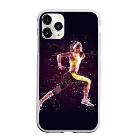 Чехол для iPhone 11 Pro Max матовый с принтом Бег фитнес спорт спортсмен в Екатеринбурге, Силикон |  | бег | спорт | спортсмен | фитнес