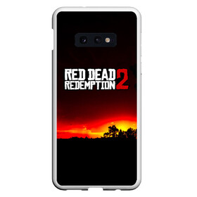 Чехол для Samsung S10E с принтом RDR 2 в Екатеринбурге, Силикон | Область печати: задняя сторона чехла, без боковых панелей | Тематика изображения на принте: arthur morgan | cowboy | online | red dead online | red dead redemption 2 | rockstar games | wild west | артур морган | бандит | вестерн | винтовка | дикий запад | ковбой | рокстар