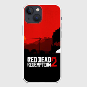 Чехол для iPhone 13 mini с принтом RDR 2 в Екатеринбурге,  |  | arthur morgan | cowboy | online | red dead online | red dead redemption 2 | rockstar games | wild west | артур морган | бандит | вестерн | винтовка | дикий запад | ковбой | рокстар