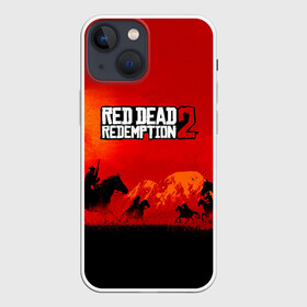 Чехол для iPhone 13 mini с принтом RDR 2 в Екатеринбурге,  |  | arthur morgan | cowboy | online | red dead online | red dead redemption 2 | rockstar games | wild west | артур морган | бандит | вестерн | винтовка | дикий запад | ковбой | рокстар