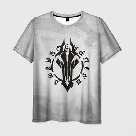Мужская футболка 3D с принтом Darksiders в Екатеринбурге, 100% полиэфир | прямой крой, круглый вырез горловины, длина до линии бедер | ад | ангелы | апокалипсис | демоны | дьяволы | знаки | лого | логотип | орда | раздор