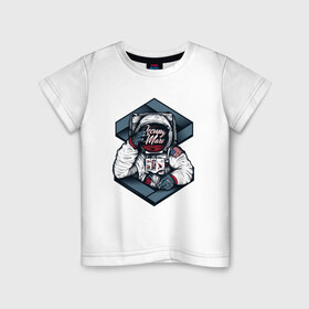 Детская футболка хлопок с принтом Occupy Mars в Екатеринбурге, 100% хлопок | круглый вырез горловины, полуприлегающий силуэт, длина до линии бедер | 