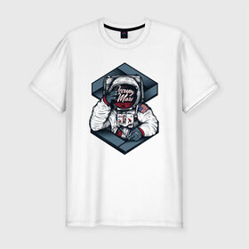 Мужская футболка премиум с принтом Occupy Mars в Екатеринбурге, 92% хлопок, 8% лайкра | приталенный силуэт, круглый вырез ворота, длина до линии бедра, короткий рукав | Тематика изображения на принте: 