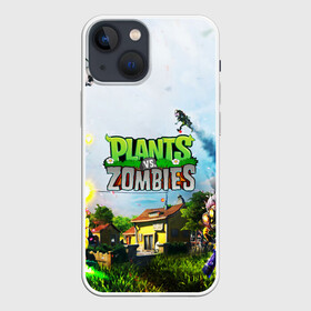 Чехол для iPhone 13 mini с принтом PLANTS VS. ZOMBIES в Екатеринбурге,  |  | garden warfare | plants | plants vs. zombies | plants vs. zombies: garden warfare | popcap | zombies | кактус | картошка | подсолнух | растения против зомби | сад