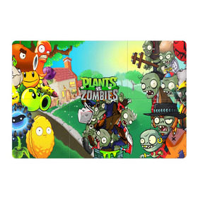 Магнитный плакат 3Х2 с принтом PLANTS VS. ZOMBIES в Екатеринбурге, Полимерный материал с магнитным слоем | 6 деталей размером 9*9 см | garden warfare | plants | plants vs. zombies | plants vs. zombies: garden warfare | popcap | zombies | кактус | картошка | подсолнух | растения против зомби | сад