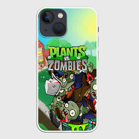 Чехол для iPhone 13 mini с принтом PLANTS VS. ZOMBIES в Екатеринбурге,  |  | garden warfare | plants | plants vs. zombies | plants vs. zombies: garden warfare | popcap | zombies | кактус | картошка | подсолнух | растения против зомби | сад