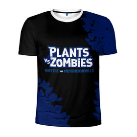 Мужская футболка 3D спортивная с принтом Plants vs. Zombies в Екатеринбурге, 100% полиэстер с улучшенными характеристиками | приталенный силуэт, круглая горловина, широкие плечи, сужается к линии бедра | Тематика изображения на принте: battle | game | plants vs zombies | plants vs zombies battle for neighborville | zombie | битва | битва за нейборвиль | зомби | игра | надпись | растения | растения против зомби