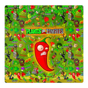 Магнитный плакат 3Х3 с принтом Plants vs Zombies в Екатеринбурге, Полимерный материал с магнитным слоем | 9 деталей размером 9*9 см | plant | zombies | зомби | растения | растения против зомби