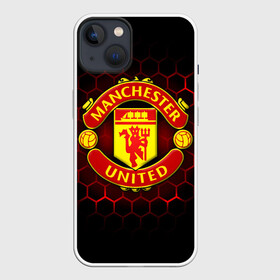 Чехол для iPhone 13 с принтом МАНЧЕСТЕР ЮНАЙТЕД в Екатеринбурге,  |  | manchester united | mufc | red devils | красные дьяволы | манчестер юнайтед | футбольный клуб