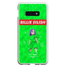 Чехол для Samsung S10E с принтом BILLIE EILISH GREEN в Екатеринбурге, Силикон | Область печати: задняя сторона чехла, без боковых панелей | bad guy | billie | eilish | ocean eyes | айлиш | билли | девушка | певица | эйлиш