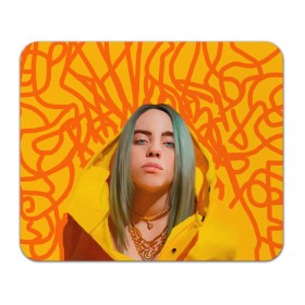 Коврик для мышки прямоугольный с принтом BILLIE EILISH в Екатеринбурге, натуральный каучук | размер 230 х 185 мм; запечатка лицевой стороны | Тематика изображения на принте: bad guy | billie | eilish | ocean eyes | айлиш | билли | девушка | певица | эйлиш