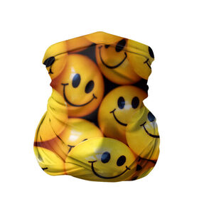 Бандана-труба 3D с принтом ЖЕЛТЫЕ СМАЙЛИКИ в Екатеринбурге, 100% полиэстер, ткань с особыми свойствами — Activecool | плотность 150‒180 г/м2; хорошо тянется, но сохраняет форму | emoji | настроение | позитив | смайлики | смайлы | стикеры | текстура смайл | улыбки | фон смайл | эмодзи