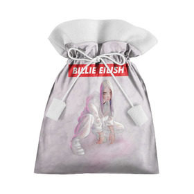 Подарочный 3D мешок с принтом BILLIE EILISH в Екатеринбурге, 100% полиэстер | Размер: 29*39 см | bad guy | billie | eilish | ocean eyes | айлиш | билли | девушка | певица | эйлиш