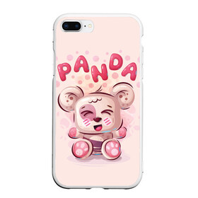 Чехол для iPhone 7Plus/8 Plus матовый с принтом PANDA в Екатеринбурге, Силикон | Область печати: задняя сторона чехла, без боковых панелей | bear | bright | funny | panda | веселый | забавный | мишка | панда | прикольный | смешной | яркий