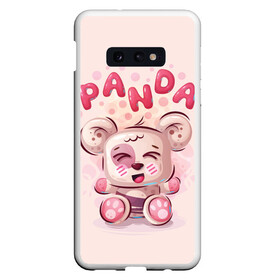 Чехол для Samsung S10E с принтом PANDA в Екатеринбурге, Силикон | Область печати: задняя сторона чехла, без боковых панелей | bear | bright | funny | panda | веселый | забавный | мишка | панда | прикольный | смешной | яркий