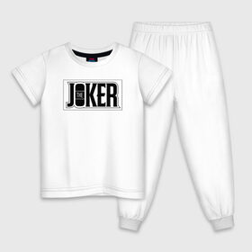 Детская пижама хлопок с принтом The Joker в Екатеринбурге, 100% хлопок |  брюки и футболка прямого кроя, без карманов, на брюках мягкая резинка на поясе и по низу штанин
 | batman | dc | dc джокер | detective comics | harley | joker | shtatjoker | the joker | бетмен | джокер | злодей | харли