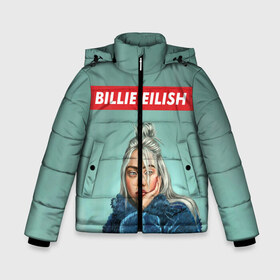 Зимняя куртка для мальчиков 3D с принтом BILLIE EILISH в Екатеринбурге, ткань верха — 100% полиэстер; подклад — 100% полиэстер, утеплитель — 100% полиэстер | длина ниже бедра, удлиненная спинка, воротник стойка и отстегивающийся капюшон. Есть боковые карманы с листочкой на кнопках, утяжки по низу изделия и внутренний карман на молнии. 

Предусмотрены светоотражающий принт на спинке, радужный светоотражающий элемент на пуллере молнии и на резинке для утяжки | bad guy | billie | eilish | ocean eyes | айлиш | билли | девушка | певица | эйлиш