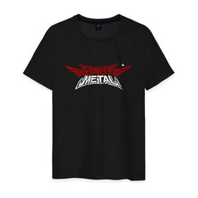 Мужская футболка хлопок с принтом Babymetal logo в Екатеринбурге, 100% хлопок | прямой крой, круглый вырез горловины, длина до линии бедер, слегка спущенное плечо. | heavy | japan | kawaii | metal | music | rock | кавай | метал | музыка | рок | хэви | япония