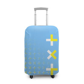 Чехол для чемодана 3D с принтом TXT в Екатеринбурге, 86% полиэфир, 14% спандекс | двустороннее нанесение принта, прорези для ручек и колес | beomgyu | huening kai | k pop | soobin | taehyun | tomorrow x together | txt | yeonjun | к поп