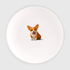 Тарелка с принтом Корги в Екатеринбурге, фарфор | диаметр - 210 мм
диаметр для нанесения принта - 120 мм | вельш корги | домашние животные | корги | пес | собака | собачнику | щенок