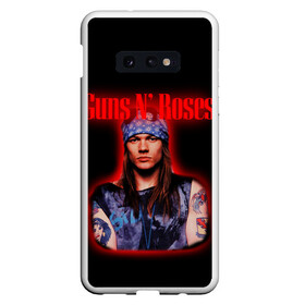 Чехол для Samsung S10E с принтом Guns n roses + Спина в Екатеринбурге, Силикон | Область печати: задняя сторона чехла, без боковых панелей | Тематика изображения на принте: axl rose | geffen records | gnr | guns | rock | roses | slash | гансы | пистолеты | розы | рок | слеш | эксл роуз