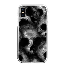 Чехол для iPhone XS Max матовый с принтом Черепа в Екатеринбурге, Силикон | Область печати: задняя сторона чехла, без боковых панелей | Тематика изображения на принте: skull | гот | готика | кости | костлявые | костлявый | неживое | неживой | неживые | нежить | скелет | скелетон | скелетоны | скелеты | череп | черепа | черепки | черепком | черепок | черепом | черепы